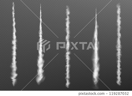 Plain smoke trail, jet vector contrail line cloud Plain smoke trail, jet vector contrail line cloud 119287032
