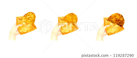 用於外出用餐和外帶的油炸食品套裝。 119287290