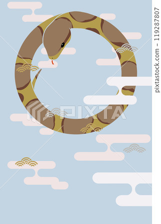Brown snake New Year's card (no message) Brown snake New Year's card (no message) 119287807