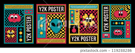 Y2k poster design template Y2k poster design template 119288286