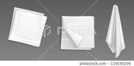 White empty handkerchief mockup 119288290