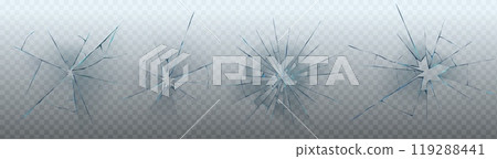 Window glass crack texture vector effect isolated 119288441