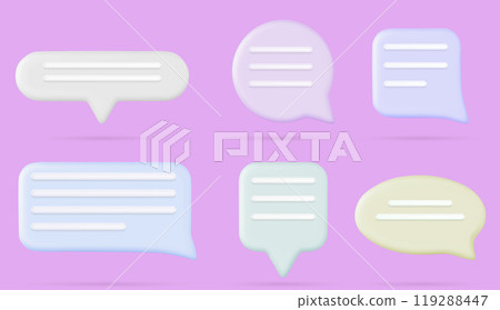 3d chat speech for message box or comment vector 119288447