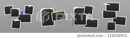 Images collage template with photo frames 119288452