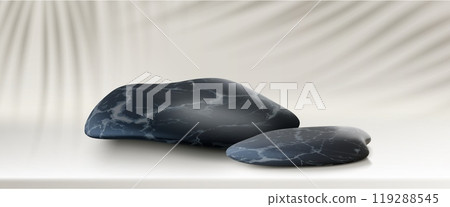 3d stone nature cosmetic product podium background 3d stone nature cosmetic product podium background 119288545