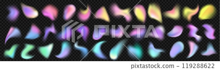 Holographic y2k chameleon blur spot abstract shape Holographic y2k chameleon blur spot abstract shape 119288622