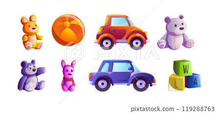 Toy store kid gift cute vector game illustration 119288763