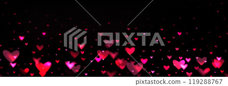 Bokeh background with blurred pink hearts 119288767