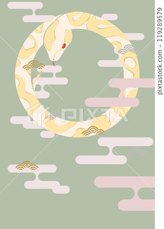 Ball python New Year's card (no text) 119289579
