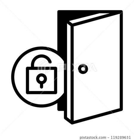 表示後門已解鎖的圖示。 119289631