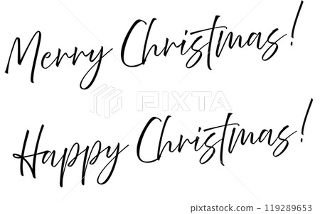 Simple handwritten lettering for Christmas greetings Simple handwritten lettering for Christmas greetings 119289653