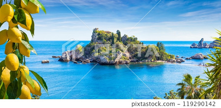 Isola Bella, small island near Taormina, Sicily, Italy Isola Bella, small island near Taormina, Sicily, Italy 119290142