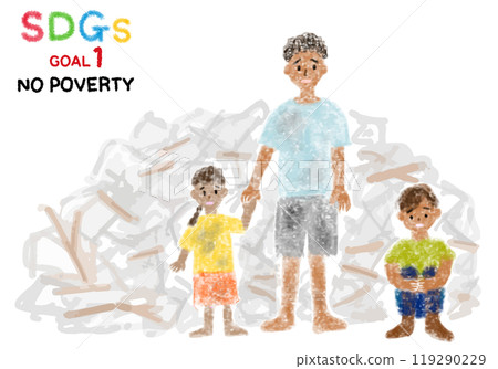 Crayon drawing by poor children for SDGs GOAL1 Crayon drawing by poor children for SDGs GOAL1 119290229