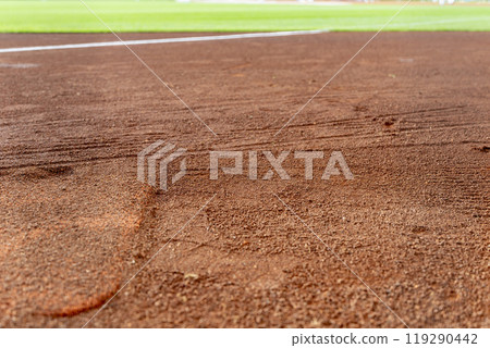 Baseball field sand outfield 119290442