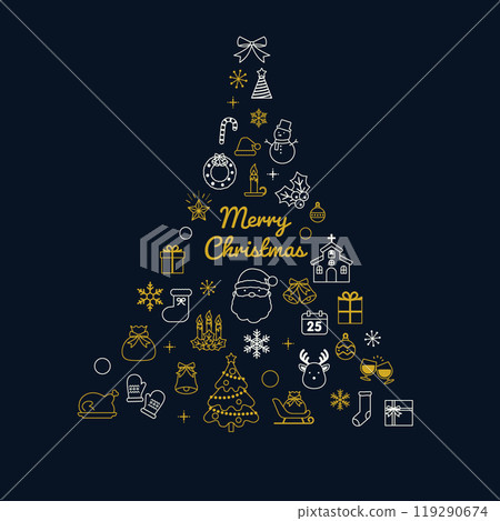 Christmas tree illustration 119290674