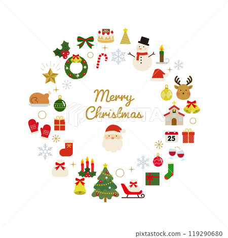 Christmas wreath illustration 119290680