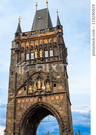 Old town bridge tower in Prague, Czech republic 119290929