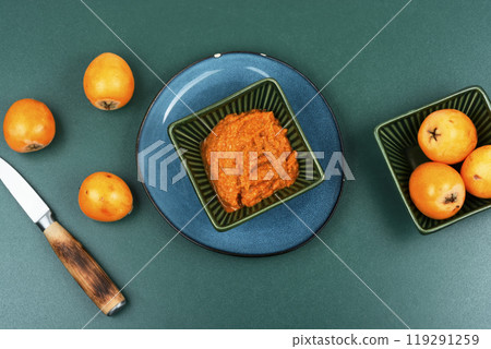 Medlar fruit sauce. 119291259