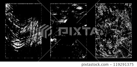 Black and white grunge. Distress overlay texture. Abstract surface dust and rough dirty wall background concept. Distress illustration simply place over object to create grunge effect. Vector EPS10. 119291375