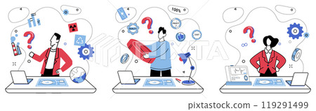 Innovative concepts vector illustration. Immerse in brainstorming discover opportunities for creative achievement Intelligence thrives where innovative concepts meet strategic planning Innovative concepts vector illustration. Immerse in brainstorming discover opportunities for creative achievement Intelligence thrives where innovative concepts meet strategic planning 119291499