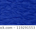 Wrinkled, rough paper, blue 119291553