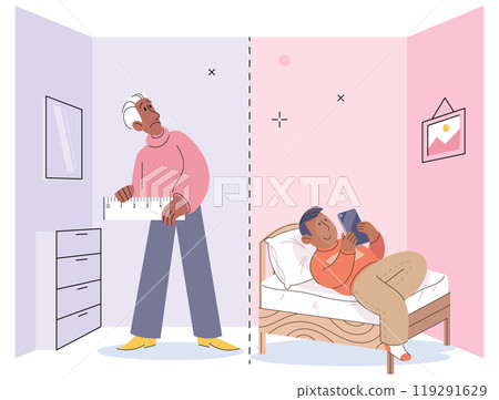 Introvert vector illustration. The mental well being of introverts is often nurtured through solitude and introspection Modest social interactions offer introverts sense of comfort and connection 119291629