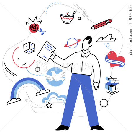 Innovative concepts vector illustration. In realm development, inspiration fuels engine inventive progress Advance with intellect innovative concepts are roadmap to success Creativity blooms in garden Innovative concepts vector illustration. In realm development, inspiration fuels engine inventive progress Advance with intellect innovative concepts are roadmap to success Creativity blooms in garden 119291632