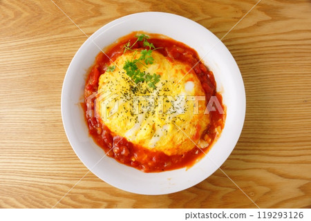 Tomato sauce omelet rice Tomato sauce omelet rice 119293126