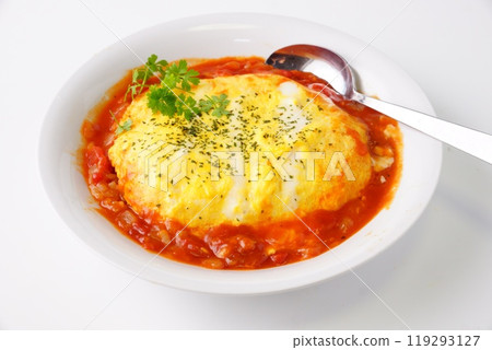 Tomato sauce omelet rice Tomato sauce omelet rice 119293127