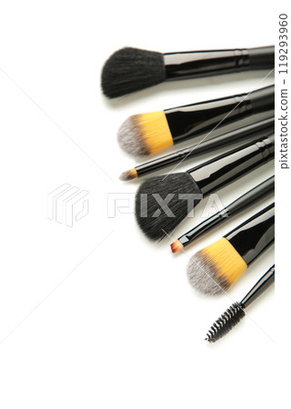 Professional make-up brushes isolated on white background. Professional make-up brushes isolated on white background. 119293960
