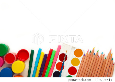 School supplies isolated on white background. Back to school concept. 119294615