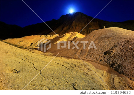 [北海道]登別地獄谷的夜景與月光 119294623