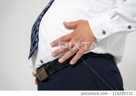 Businessman visceral fat obesity 119295132