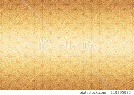 Hemp leaf pattern, gold folding screen-like background (champagne gold), horizontal gradation Hemp leaf pattern, gold folding screen-like background (champagne gold), horizontal gradation 119295983