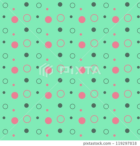 Seamless repeating pattern of colorful circles. 119297818