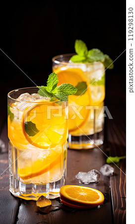 Refreshing Orange Ice Drink: Perfect Summer Delight Refreshing Orange Ice Drink: Perfect Summer Delight 119298130