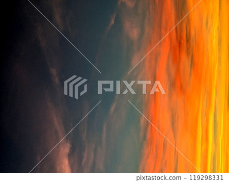 A Red Stormy Sky With Thunder and Dark Clouds 119298331