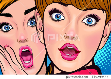 gossip woman whisper to friend 20 119299433