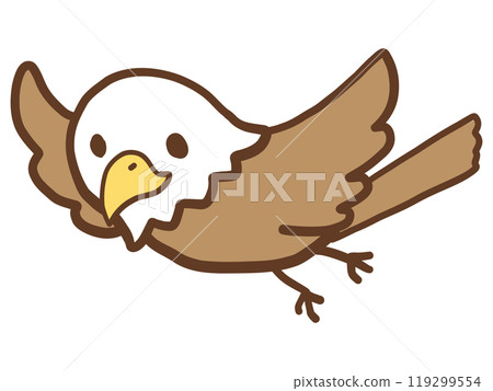 Hand-painted hawk 119299554