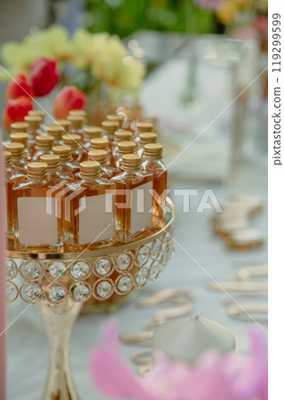 wedding drinks decorated with flowers wedding drinks decorated with flowers 119299599