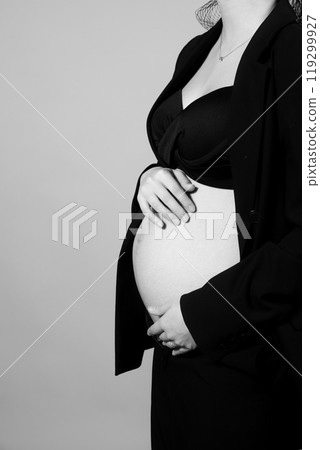 Young bride taking maternity photos Young bride taking maternity photos 119299927