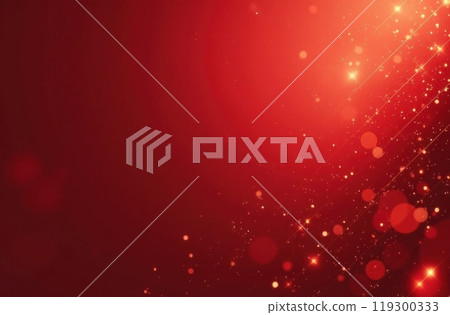 A vibrant red background adorned with an abundance of dazzling lights shining brightly upon it, creating a festive atmosphere 119300333