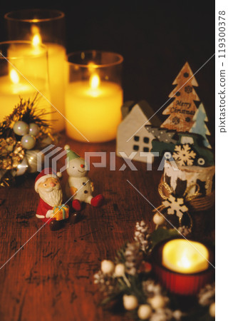Christmas image (Santa and Snowman) 119300378