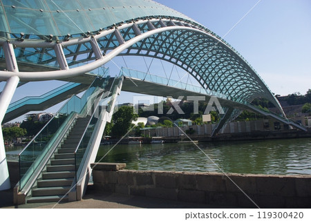 Old town Tbilisi city panorama, Georgia. Landmarks and famous places. 119300420