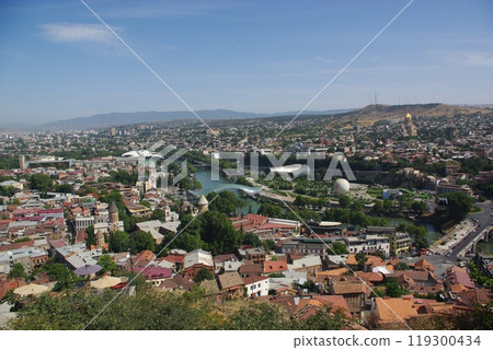 Old town Tbilisi city panorama, Georgia. Landmarks and famous places. 119300434