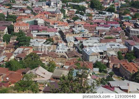 Old town Tbilisi city panorama, Georgia. Landmarks and famous places. 119300440