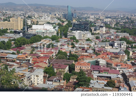 Old town Tbilisi city panorama, Georgia. Landmarks and famous places. 119300441