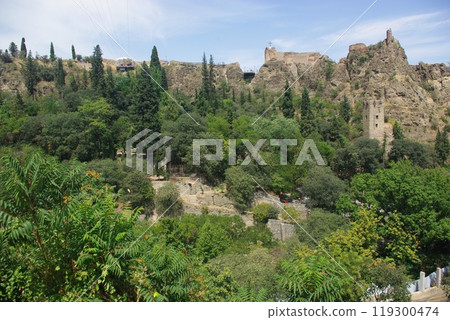 Old town Tbilisi city panorama, Georgia. Landmarks and famous places Old town Tbilisi city panorama, Georgia. Landmarks and famous places 119300474