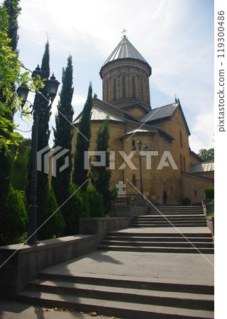 Old town Tbilisi city panorama, Georgia. Landmarks and famous places 119300486