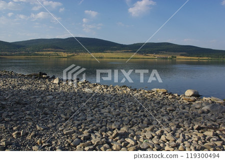 Bazaleti Lake in eastern Georgia. Dusheti Bazaleti Lake in eastern Georgia. Dusheti 119300494
